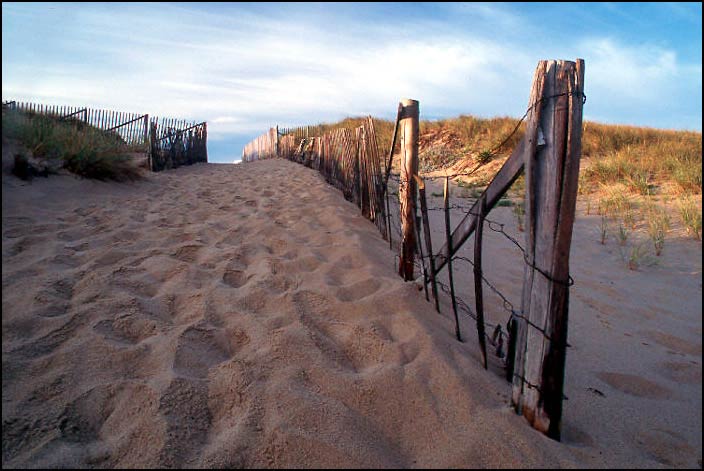 Sand-and-fence